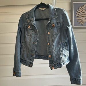 Ci Sono Light Blue Denim Jacket with Button Front